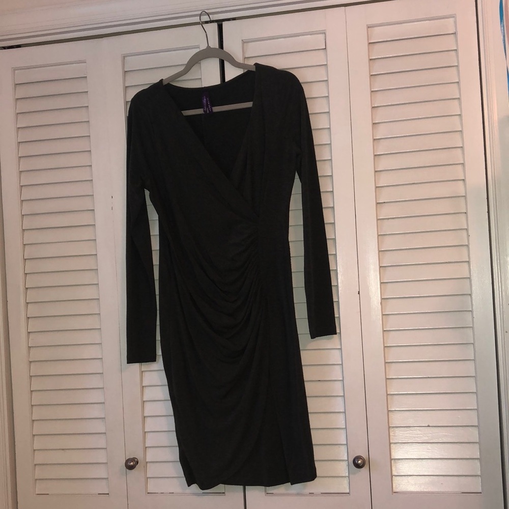 Seraphine gray sheath maternity dress